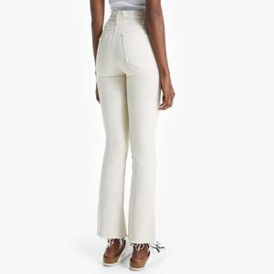 MOTHER the hustler ankle fray jeans ivory size 29